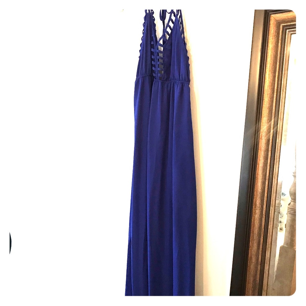 Royal Blue Cut-Out Maxi Dress
